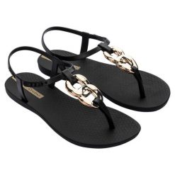 Sandały Ipanema Ipanema Class Connect Ii Fem Damskie. Czarne klapki damskie Ipanema, bez wzorów, bez obcasa, bez zapięcia. Za 149.00 zł.