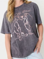 Koszulka z nadrukiem Disney - szary. Szare t-shirty damskie Sinsay, l, bez wzorów, bez kołnierzyka. W wyprzedaży za 19.99 zł.