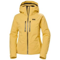 Damska kurtka narciarska Helly Hansen Alphelia Lifaloft. Brązowe kurtki damskie Helly Hansen, l, bez wzorów, z elastanu, długie, z kapturem, narciarskie, primaloft. Za 1,760.00 zł.