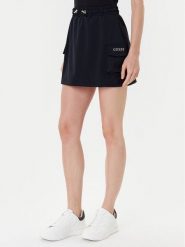 Guess Spódnica mini V5YD04 KCX42 Czarny Regular Fit. Czarne spódnice damskie Guess, m, z aplikacjami, z syntetyku, mini. Za 189.99 zł.