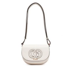 Torebka Guess. Białe listonoszki damskie Guess, z aplikacjami, bez dodatków. Za 329.99 zł.