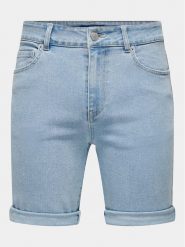 Only & Sons Szorty jeansowe Ply 22029038 Niebieski Regular Fit. Niebieskie szorty męskie Only & Sons, m, bez wzorów, z bawełny. Za 99.99 zł.
