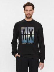 Armani Exchange Bluza 3DZMJE ZJZDZ 1200 Czarny Regular Fit. Czarne bluzy męskie Armani Exchange, l, bez wzorów, z syntetyku, bez kaptura. Za 299.99 zł.