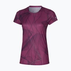Koszulka do biegania damska Mizuno Graphic Tee. Czerwone koszulki sportowe damskie Mizuno, uniwersalny, bez wzorów, z materiału, bez kołnierzyka, bez ramiączek, do biegania. Za 59.99 zł.