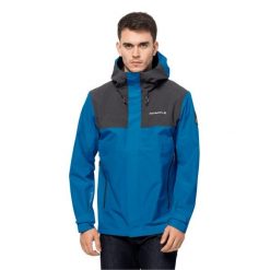 Kurtka wodoodporna Jack Wolfskin DNA Block. Niebieskie kurtki sportowe męskie Jack Wolfskin, l, bez wzorów, z hardshellu, outdoorowe. Za 778.60 zł.