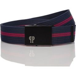 Paolo Peruzzi Pasek parciany męski granatowo- bordowy PAOLO PERUZZI PW-24-PP. Czerwone paski damskie Paolo Peruzzi, bez wzorów. Za 55.18 zł.