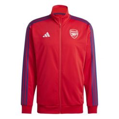 Kurtka z dresu Arsenal DNA 2024/25. Czerwone kurtki męskie Adidas, bez wzorów, z dresówki, do piłki nożnej. W wyprzedaży za 277.00 zł.