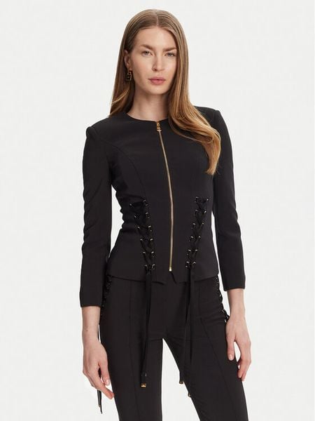 Elisabetta Franchi Marynarka GI-135-51E2 Czarny Regular Fit. Czarne żakiety damskie Elisabetta Franchi, bez wzorów, z syntetyku. Za 1,179.99 zł.