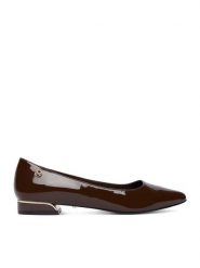 MEXX Baleriny EO-CD25-373-1 Brązowy ciemny. Brązowe baleriny damskie Mexx, bez wzorów, z lakierowanej skóry, bez obcasa. Za 279.99 zł.