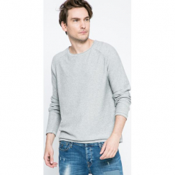 Broadway - Sweter. Szare swetry przez głowę męskie Broadway, z bawełny, z okrągłym kołnierzem. W wyprzedaży za 59.90 zł.
