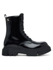 Calvin Klein Trapery Tronchetto Allacciato V4A5-83133-1453 Czarny. Czarne buty zimowe dziewczęce Calvin Klein, bez wzorów, ze skóry, bez zapięcia. Za 499.99 zł.