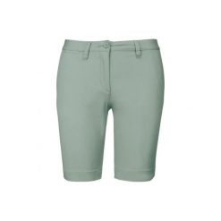 Damskie Szorty chino Kariban. Zielone szorty damskie KARIBAN, na lato, bez wzorów, z bawełny, eleganckie. Za 136.50 zł.