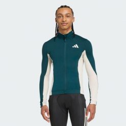 Koszulka z długim rękawem do jazdy na rowerze Tempo 3-Stripes. Szare buty sportowe męskie Adidas, bez zapięcia, rowerowe. W wyprzedaży za 343.85 zł.