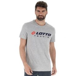 Koszulka tenisowa męska Lotto Squadra II Tee. Szare koszulki sportowe męskie Lotto, m, bez wzorów, z bawełny, bez kołnierzyka, bez ramiączek, na fitness i siłownię. Za 75.00 zł.