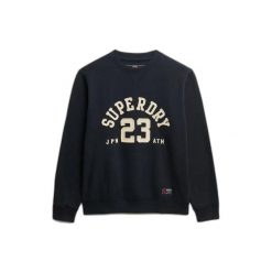 Bluza Superdry Vintage Athletic. Niebieskie bluzy męskie Superdry., l, bez wzorów, z dresówki, bez kaptura. Za 338.25 zł.