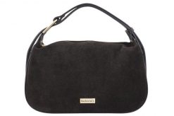 Elegancka torebka zamszowa na ramię - Brązowa ciemna. Brązowe torby na ramię damskie Barberinis, bez wzorów, ze skóry, eleganckie, małe, matowe, bez dodatków. Za 212.99 zł.