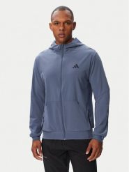 Adidas Bluza D4T Workout KS6394 Niebieski Regular Fit. Niebieskie bluzy męskie Adidas, m, bez wzorów, z syntetyku, bez kaptura, na fitness i siłownię. Za 349.99 zł.
