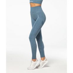 Legginsy bezszwowe Carpatree Allure niebieski melanż. Niebieskie legginsy sportowe damskie Carpatree, l, bez wzorów, z elastanu, na fitness i siłownię. W wyprzedaży za 129.99 zł.