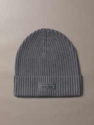 Calvin Klein czapka z dzianiny z zawartością kaszmiru Kobiety Bawełna szary, ONE SIZE. Szare czapki i kapelusze damskie Calvin Klein, z aplikacjami, z bawełny. Za 139.95 zł.