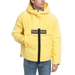 Kurtka turystyczna męska Napapijri Skidoo Creator. Żółte kurtki męskie Napapijri, na zimę, m, bez wzorów, z poliamidu, z kapturem. W wyprzedaży za 721.00 zł.