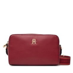 Torebka Tommy Hilfiger. Czerwone torebki do ręki damskie Tommy Hilfiger, bez wzorów, bez dodatków. Za 409.99 zł.