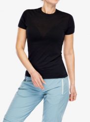 Koszulka damska Super.natural Sierra140 Tee. Czarne t-shirty damskie super.natural, l, bez wzorów, z materiału, bez kołnierzyka. Za 241.99 zł.