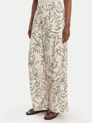 Seafolly Spodnie materiałowe Hothouse Flowers 55631-PA Beżowy Wide Leg. Brązowe spodnie materiałowe damskie Seafolly, l, bez wzorów, z materiału. Za 619.99 zł.