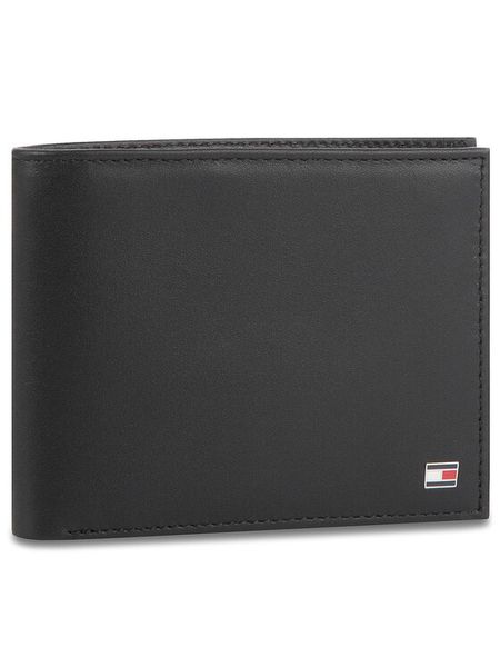 Tommy Hilfiger Portfel Eton Cc And Coin Pocket AM0AM00651 Czarny. Czarne portfele męskie Tommy Hilfiger, bez wzorów, ze skóry. Za 159.99 zł.