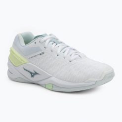 Buty do piłki ręcznej damskie Mizuno Wave Stealth Neo heather/white/neo lime. Białe obuwie sportowe damskie Mizuno, bez wzorów, do piłki ręcznej, mizuno wave. Za 309.99 zł.