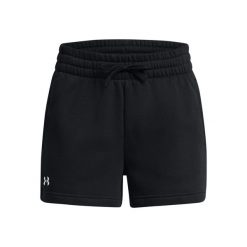 Spodnie do biegania damskie Under Armour Rival Fleece. Czarne legginsy damskie Under Armour, m, bez wzorów, krótkie, do biegania. Za 266.00 zł.