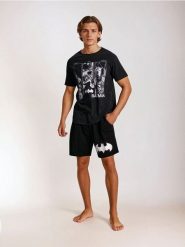 Bawełniana piżama dwuczęściowa Batman - wielobarwny. Piżamy męskie Sinsay, l, bez wzorów, z bawełny, bez ramiączek. Za 49.99 zł.