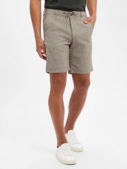 Selected szorty z zawartością lnu - Brody Mężczyźni Bawełna brązowy, XXL. Brązowe szorty męskie Selected, m, bez wzorów, z bawełny, eleganckie. Za 169.95 zł.