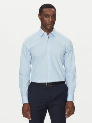 BOSS Koszula H-HANK-kent-C3-214 50538949 Niebieski Slim Fit. Niebieskie koszule męskie Boss, m, bez wzorów, z bawełny, biznesowe, bez kołnierzyka, bez ramiączek. Za 259.99 zł.