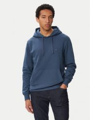 Tommy Hilfiger Bluza Essential Terry MW0MW37235 Niebieski Regular Fit. Niebieskie bluzy męskie Tommy Hilfiger, l, bez wzorów, z bawełny, bez kaptura. Za 449.99 zł.