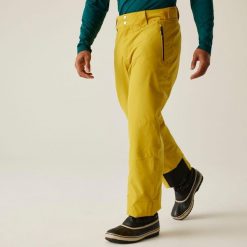 Achieve II Męskie spodnie narciarskie. Żółte spodnie sportowe męskie Dare 2b, na zimę, m, bez wzorów, z tkaniny, narciarskie. W wyprzedaży za 299.99 zł.