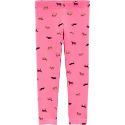 Legginsy w kolorze różowym. Czerwone legginsy dla dziewczynek marki Carter´s, z bawełny. W wyprzedaży za 25.95 zł.