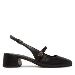 Czółenka Furla. Czarne czółenka damskie Furla, bez wzorów, bez obcasa, bez zapięcia. Za 809.99 zł.