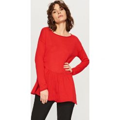 Sweter z falbaną - Czerwony. Czerwone kardigany damskie Reserved. Za 59.99 zł.