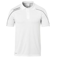 Polo Uhlsport Stream 22. Białe koszulki sportowe męskie Uhlsport, m, bez wzorów, z materiału, bez kołnierzyka, bez ramiączek, na fitness i siłownię. Za 148.50 zł.