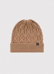 PAKO LORENTE – Beżowa czapka męska z wełną. Brązowe czapki i kapelusze męskie Pako Lorente, na zimę, bez wzorów, z nylonu. Za 149.99 zł.