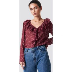 Rut&Circle Bluzka Jannike Frill Dot - Red. Bluzki damskie marki Rut&Circle. Za 104.95 zł.