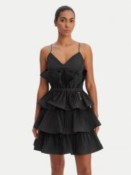 Fracomina Sukienka koktajlowa FQ26SD1007W83101 Czarny Regular Fit. Czarne sukienki damskie Fracomina, l, bez wzorów, z syntetyku, wizytowe, bez kołnierzyka, bez ramiączek. Za 1,189.00 zł.