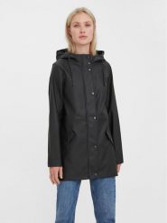Vero Moda Kurtka przeciwdeszczowa Malou 10266982 Czarny Regular Fit. Czarne kurtki damskie Vero Moda, s, bez wzorów, z syntetyku, bez kaptura. Za 229.99 zł.