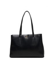 Calvin Klein Torebka Ck Medium Work Tote LV04F3442G Czarny. Czarne torebki do ręki damskie Calvin Klein, bez wzorów, ze skóry, bez dodatków. Za 649.99 zł.