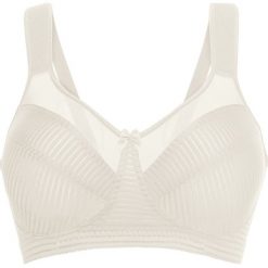 Biustonosz minimizer bez fiszbinów z wyściełanymi ramiączkami. Niebieskie biustonosze bonprix, bez wzorów. Za 77.99 zł.
