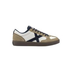 Munich Break biało-brązowe trampki męskie. Białe trampki męskie munich, bez wzorów, z gumy, retro, bez zapięcia. Za 297.75 zł.