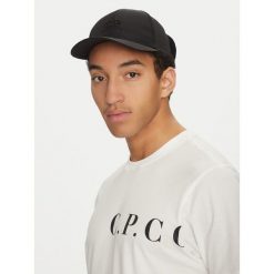 Czapka z daszkiem C.P. Company. Czarne czapki i kapelusze męskie C.P. Company, bez wzorów. Za 439.99 zł.