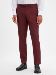 Finshley & Harding London spodnie z modułowej kolekcji Mężczyźni Slim Fit czerwony, 98. Czerwone eleganckie spodnie męskie Finshley & Harding London, m, bez wzorów. Za 349.95 zł.
