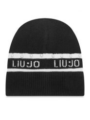 Liu Jo Czapka TF5239 MA92F Czarny. Czarne szaliki i chusty damskie Liu Jo, na zimę, bez wzorów, z materiału. Za 269.99 zł.