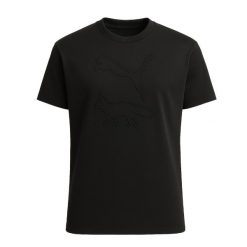 Koszulka MAISON KITSUNE X PUMA T-shirt Puma Black - 532327-01. Czarne koszulki sportowe męskie Puma, bez wzorów, bez kołnierzyka, bez ramiączek, do koszykówki. Za 208.50 zł.